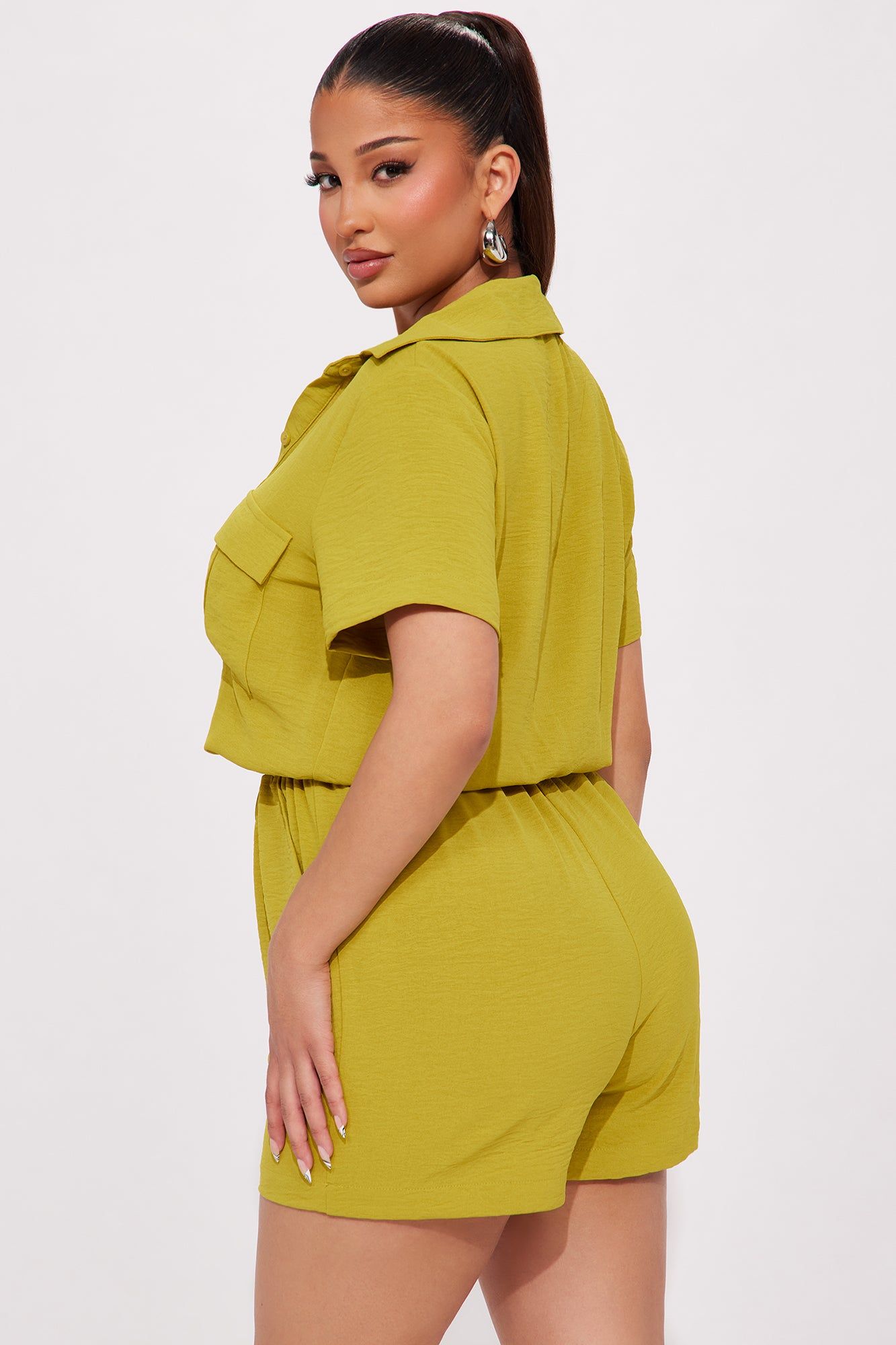 Maisie Romper - Chartreuse sold by Fashion Nova product image thumbnail 2