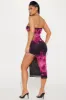 Blazing Bloom Mesh Midi Dress - Fuchsia/combo sold by Fashion Nova