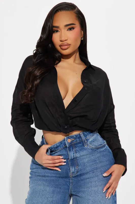 Casual Mood Shirt - Black sold by Fashion Nova