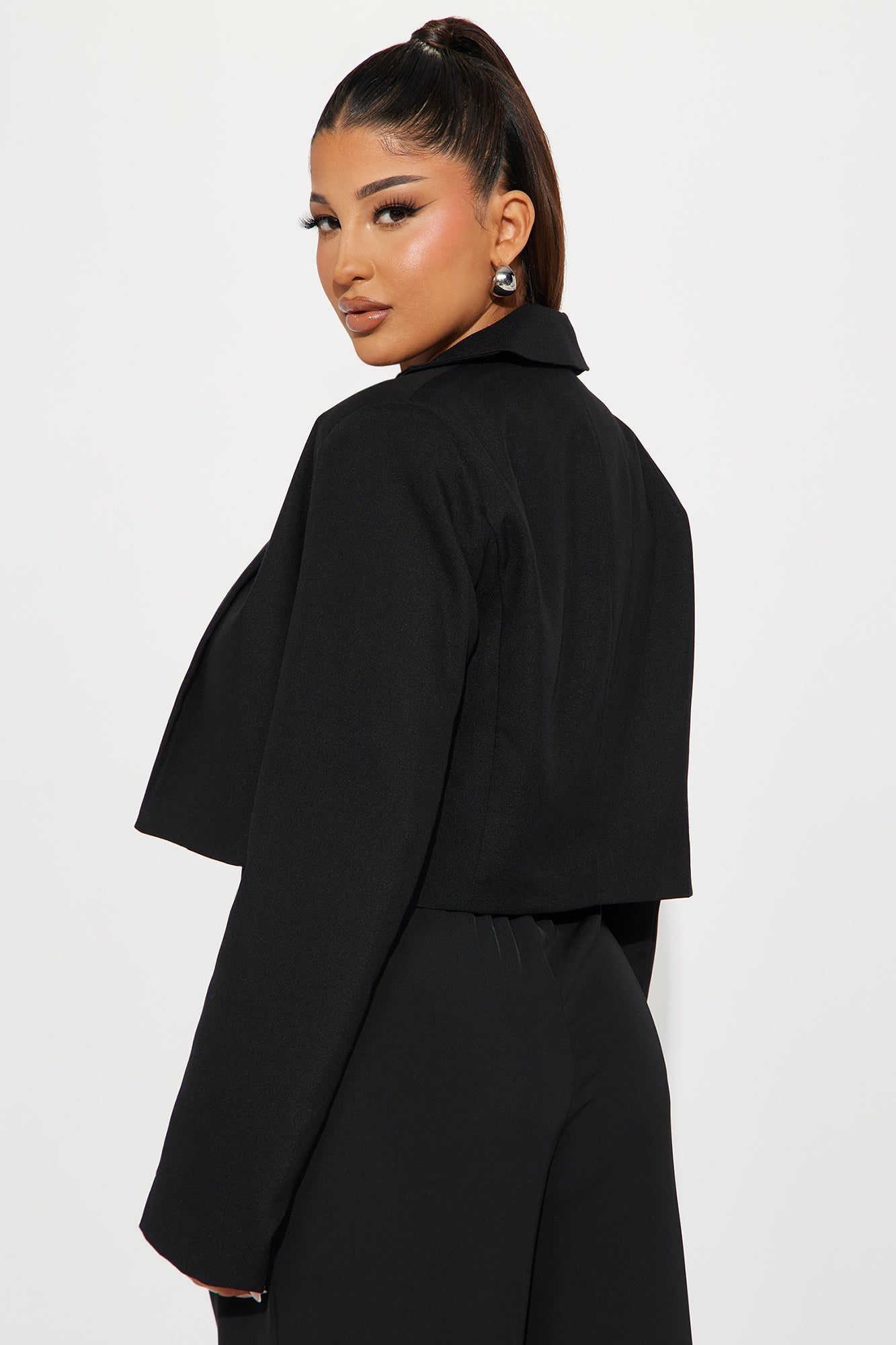 Ivy League Cropped Blazer - Black sold by Fashion Nova product image thumbnail 3