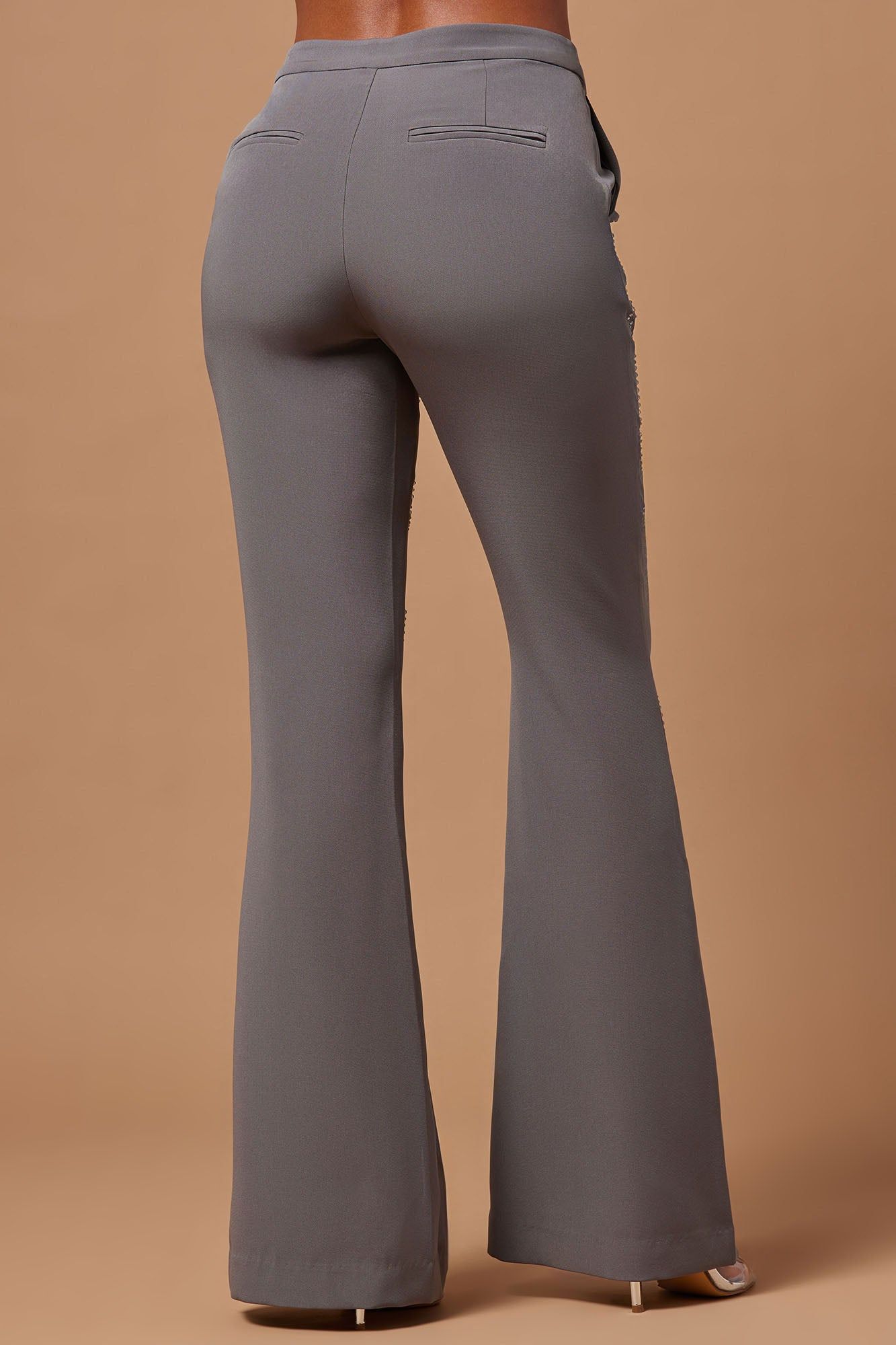 Elle Embellished Trouser - Charcoal sold by Fashion Nova product image thumbnail 4