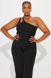 Take It Any Longer Jumpsuit - Black sold by Fashion Nova