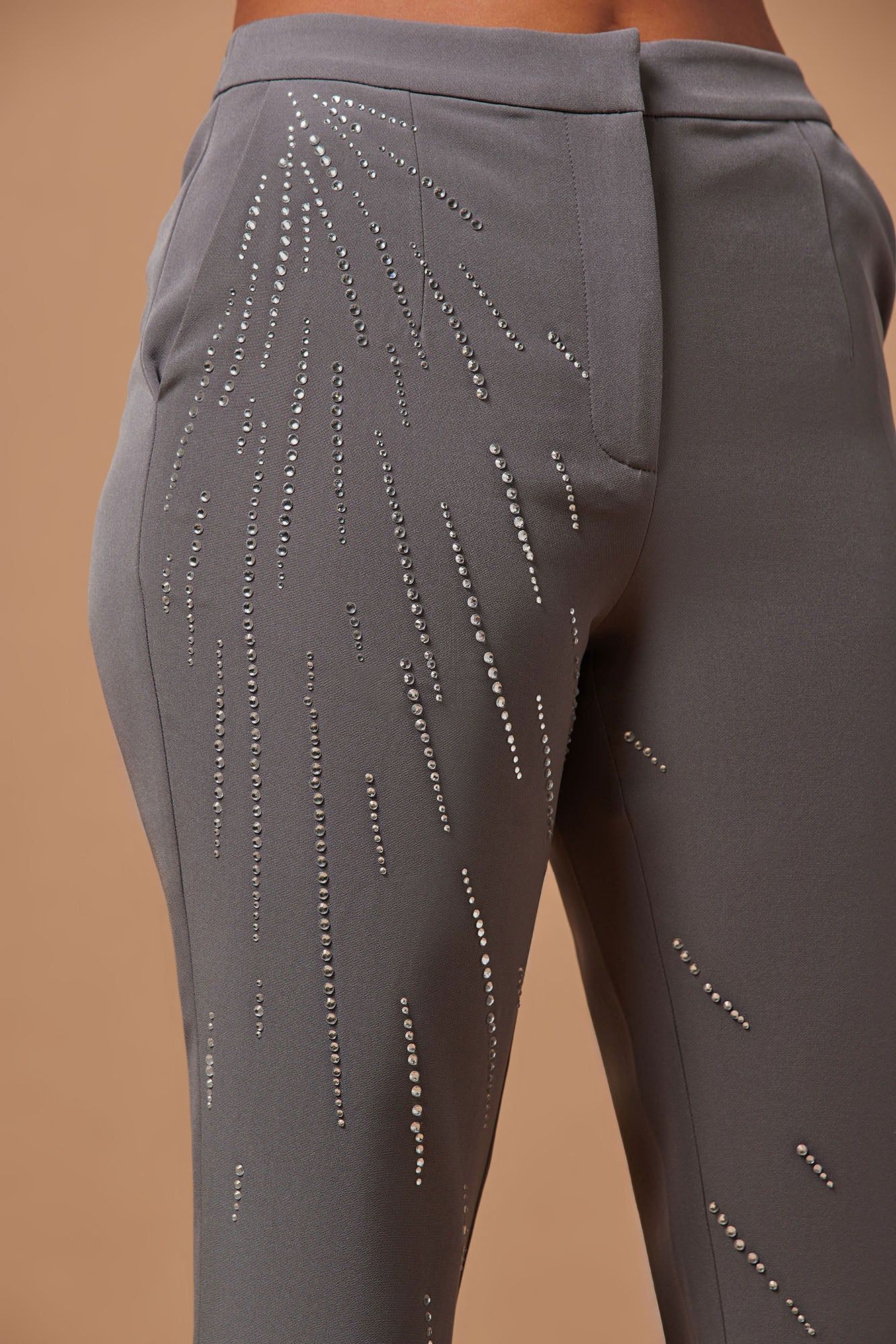 Elle Embellished Trouser - Charcoal sold by Fashion Nova product image thumbnail 3