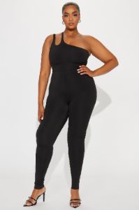 Take It Any Longer Jumpsuit - Black sold by Fashion Nova