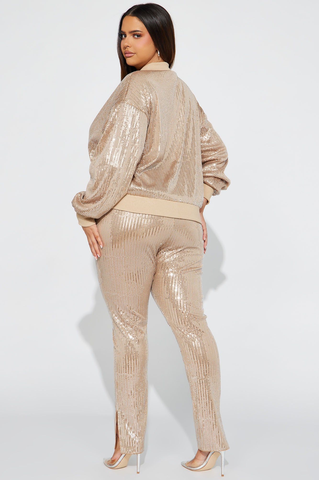 Cocktail Hour Sequin Pant Set - Taupe sold by Fashion Nova product image thumbnail 6