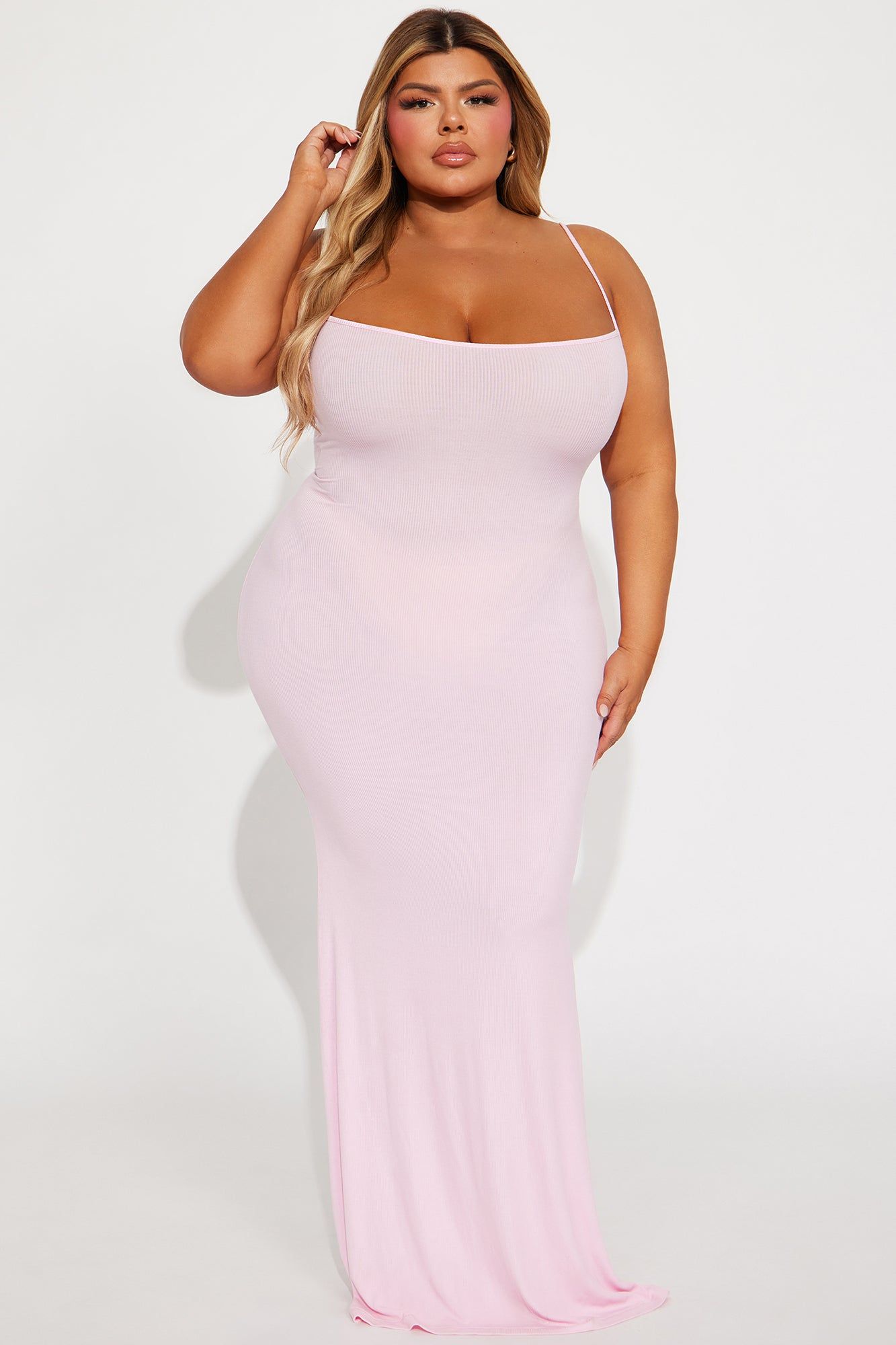 Madelyn Micro Ribbed Maxi Dress - Pink sold by Fashion Nova product image thumbnail 5