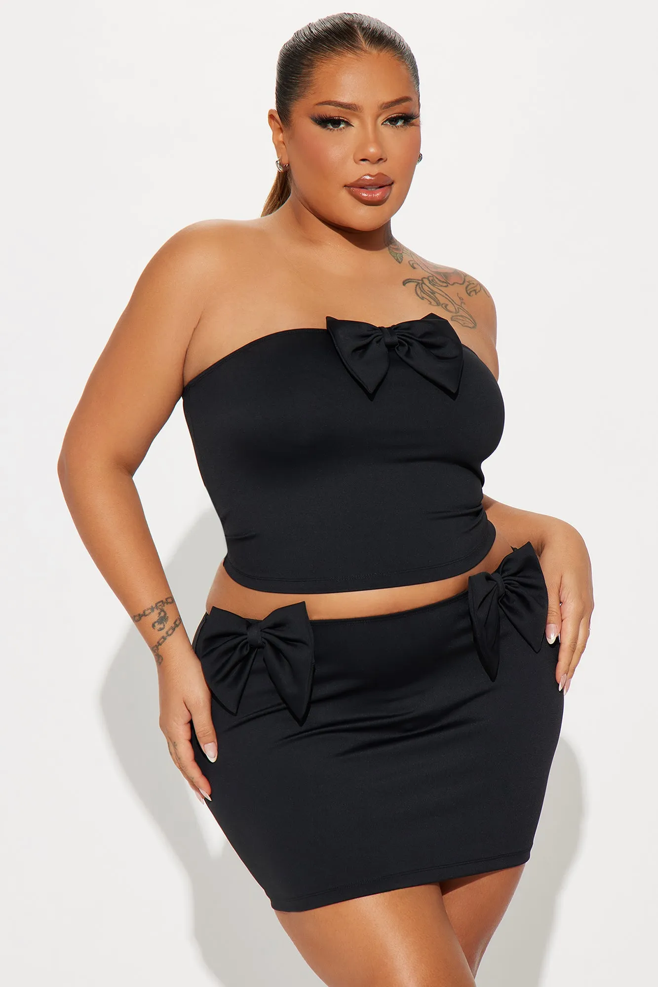 Bow Romantic Skirt Set - Black sold by Fashion Nova product image thumbnail 5