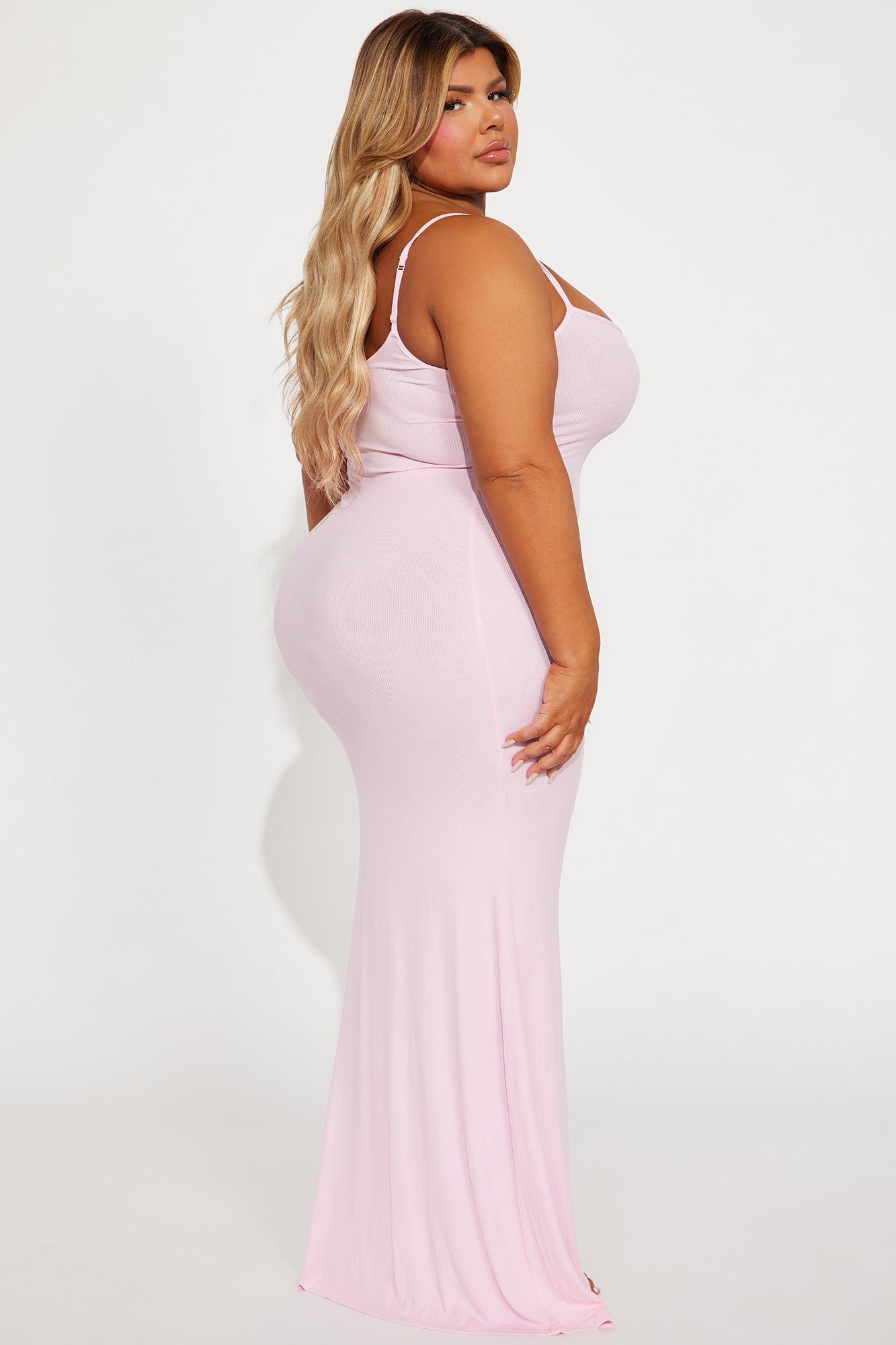 Madelyn Micro Ribbed Maxi Dress - Pink sold by Fashion Nova product image thumbnail 4