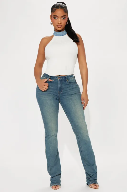 Tall Memphis Stretch Booty Lifter Bootcut Jean - Medium Wash sold by Fashion Nova