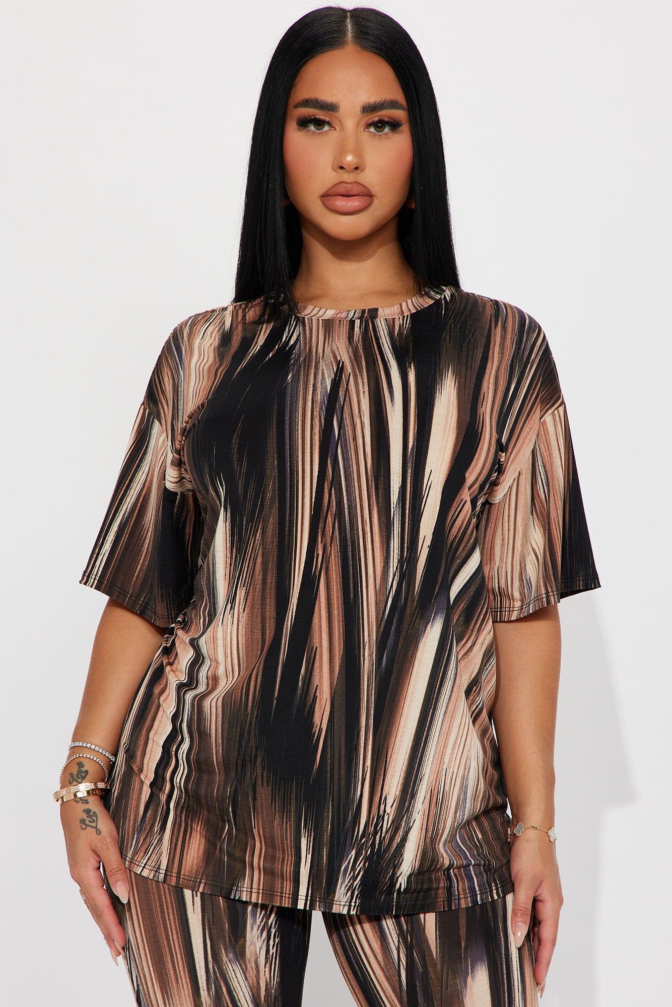 Fine Art Pant Set - Brown/combo sold by Fashion Nova product image thumbnail 2