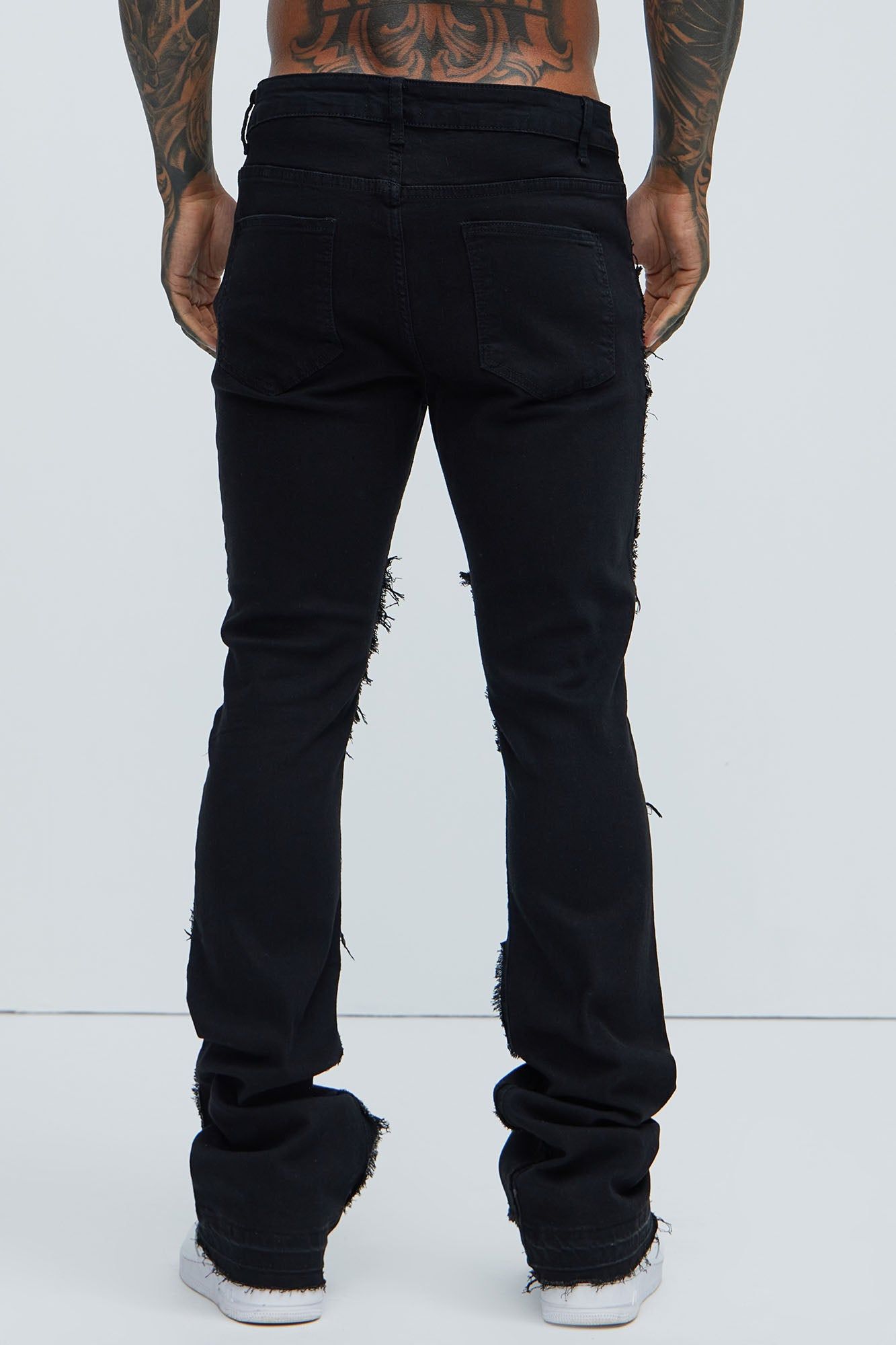 Be Square Stacked Skinny Flare Jeans - Black sold by Fashion Nova product image thumbnail 4