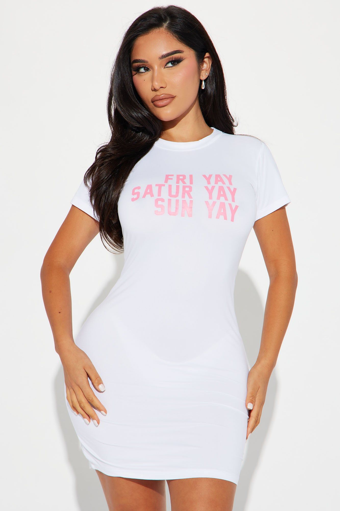 Weekend Ready PJ Sleep Shirt - White sold by Fashion Nova