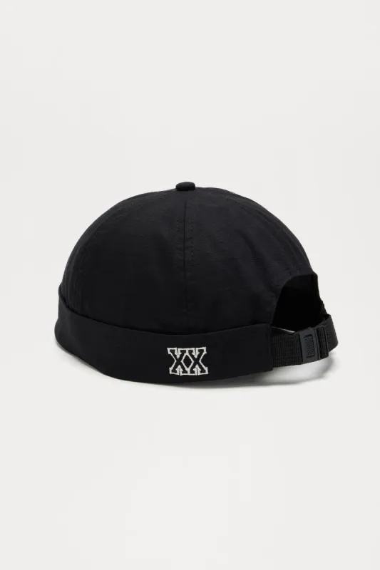 Actual Fact Brimless Strapback Hat - Black sold by Fashion Nova
