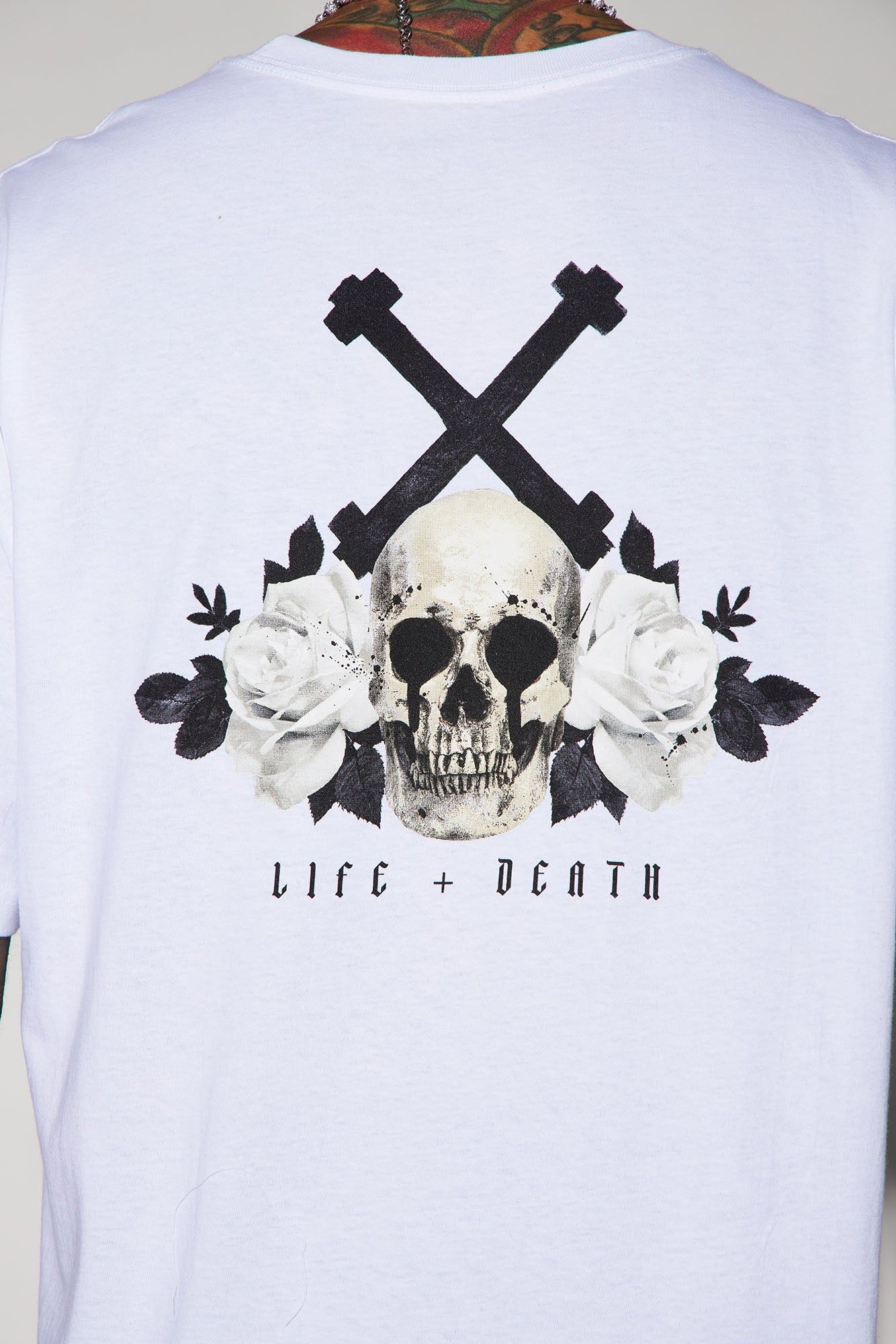 Life X Death Short Sleeve Tee - White sold by Fashion Nova product image thumbnail 5