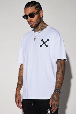 Life X Death Short Sleeve Tee - White sold by Fashion Nova