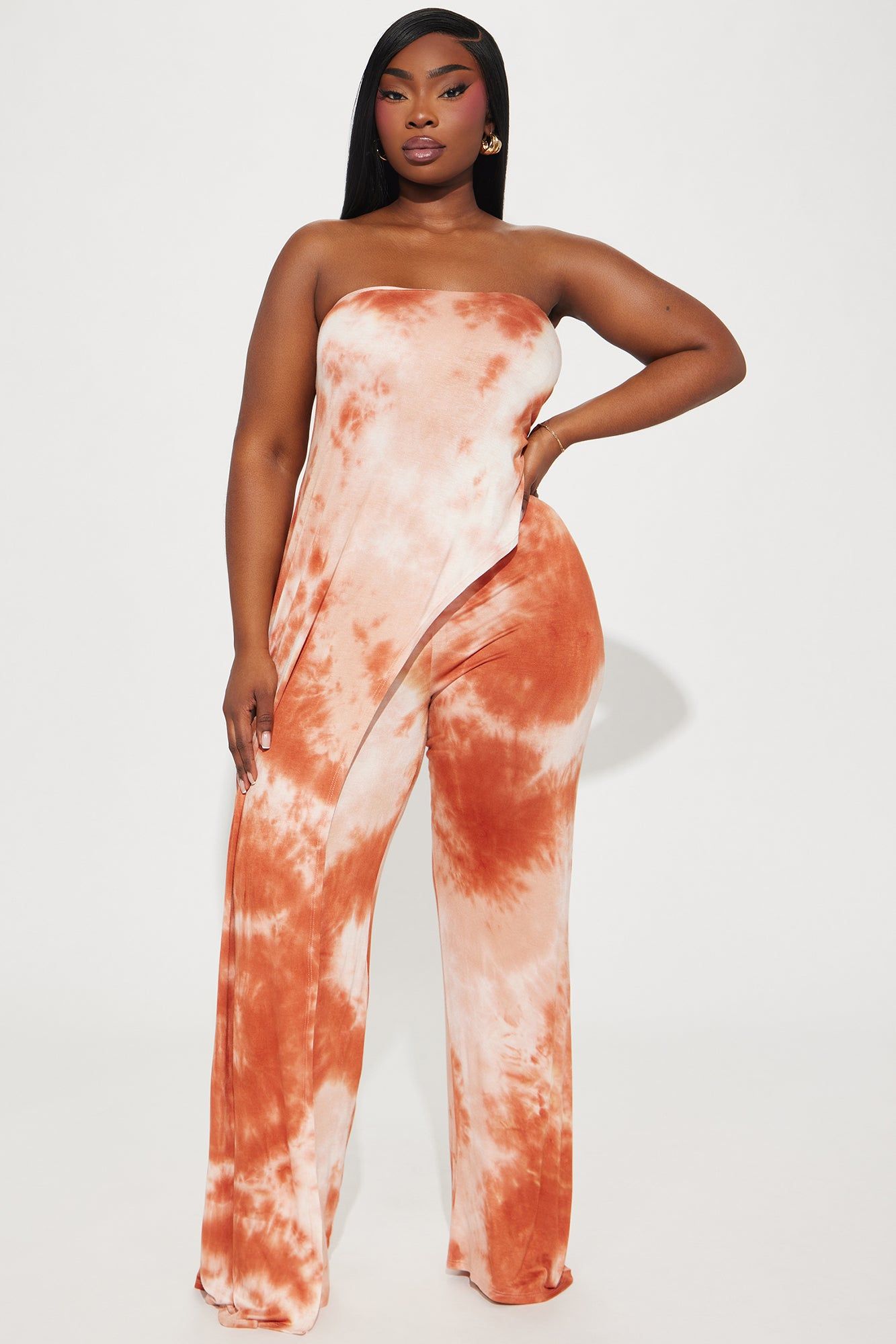 Free Spirit Tie Dye Jumpsuit - Rust/combo sold by Fashion Nova product image thumbnail 4