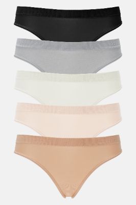 The Total Package Thong 5 Pack Panties - Nude/combo sold by Fashion Nova