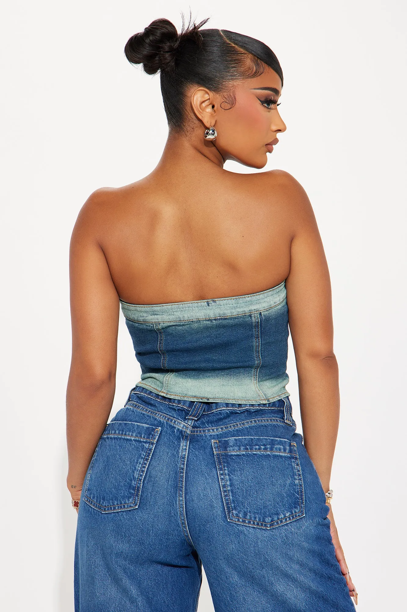 Ride Along Washed Denim Top - Blue/combo sold by Fashion Nova product image thumbnail 4