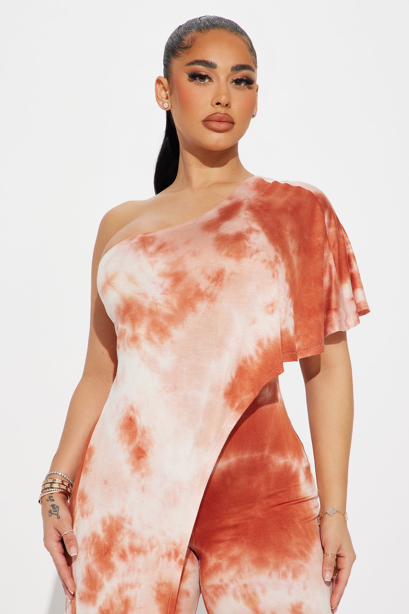 Free Spirit Tie Dye Jumpsuit - Rust/combo sold by Fashion Nova product image thumbnail 2