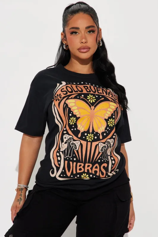 Solo Buenas Vibras Tee - Black sold by Fashion Nova