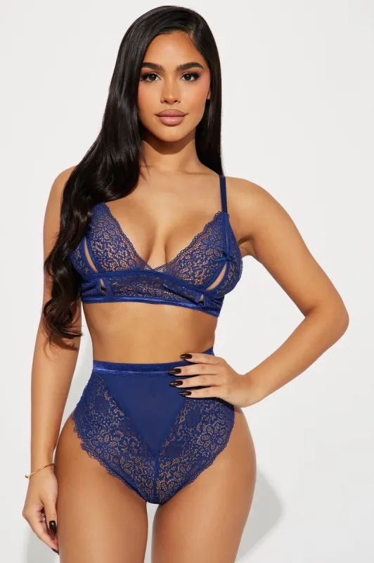 Your Fantasy Lace 2 Piece Set - Navy sold by Fashion Nova