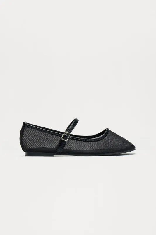 Naples Mesh Flats - Black sold by Fashion Nova