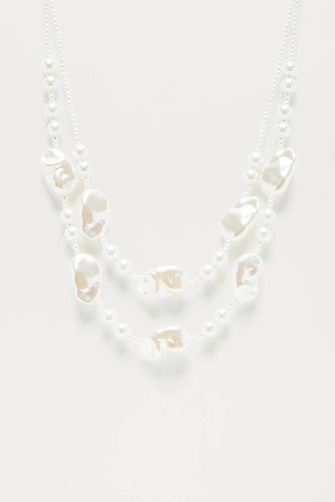 Ocean Pearl Layered Necklace - White sold by Fashion Nova product image thumbnail 3