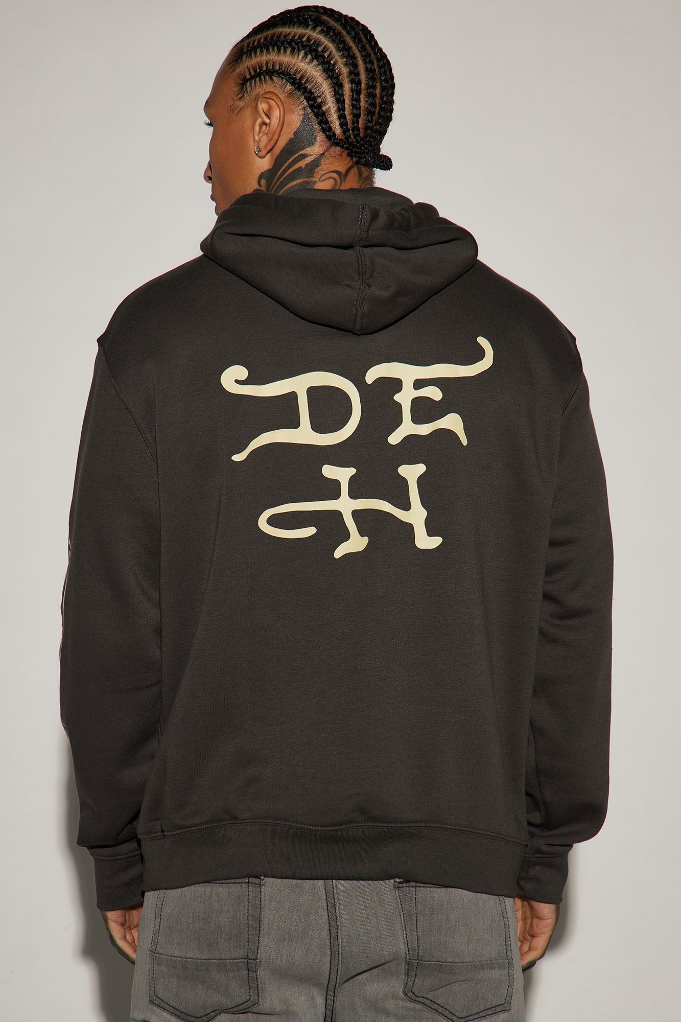 Ed Hardy Exploding Skull Hoodie - Charcoal sold by Fashion Nova product image thumbnail 5