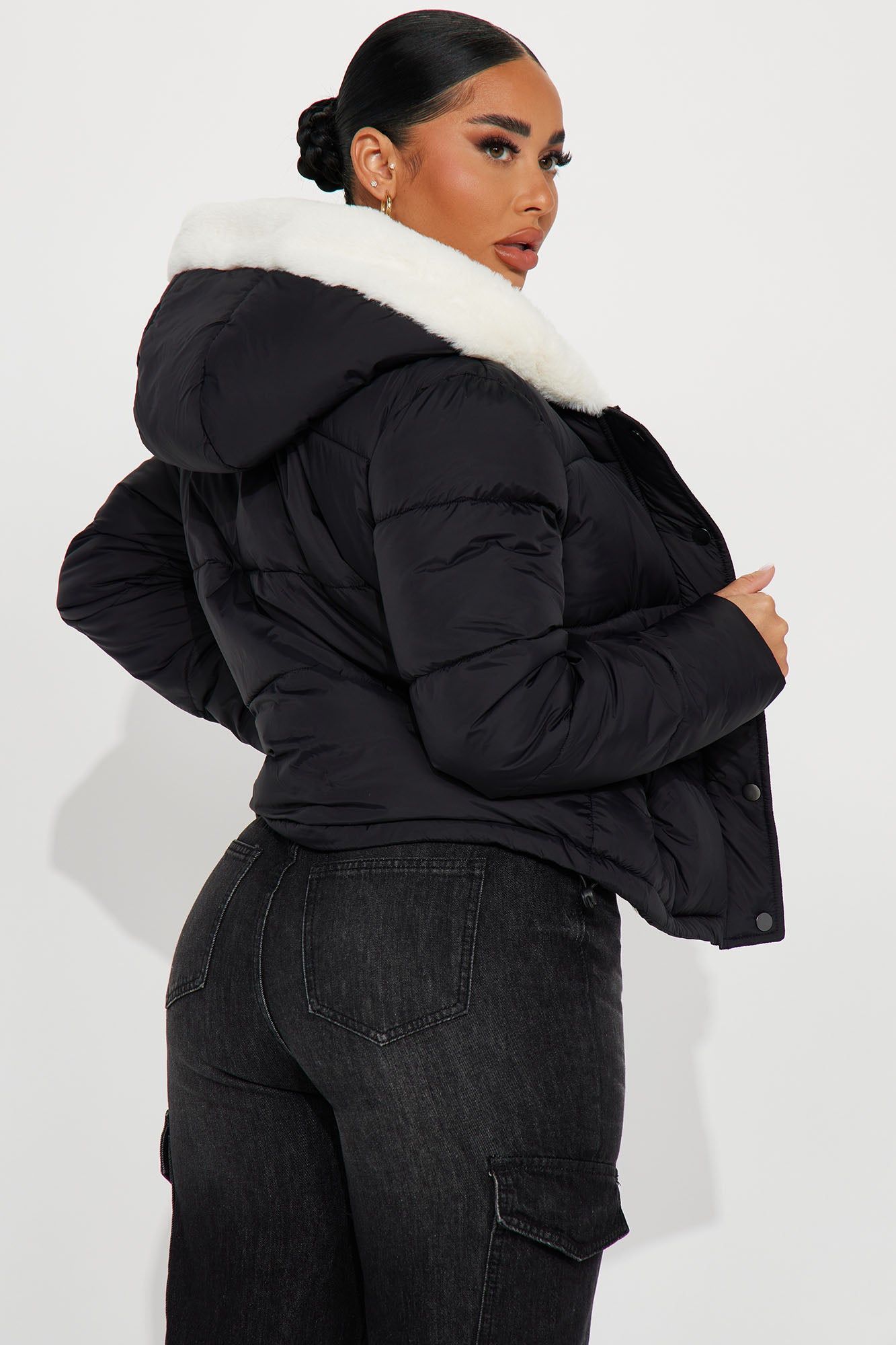Cozied Up Jacket - Black sold by Fashion Nova product image thumbnail 3
