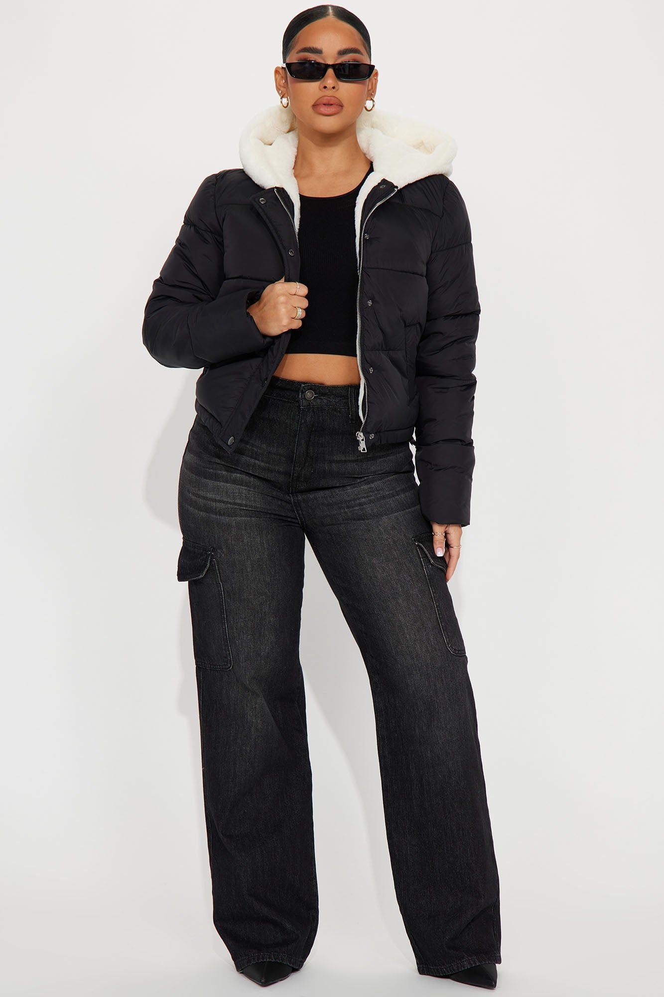 Cozied Up Jacket - Black sold by Fashion Nova product image thumbnail 2