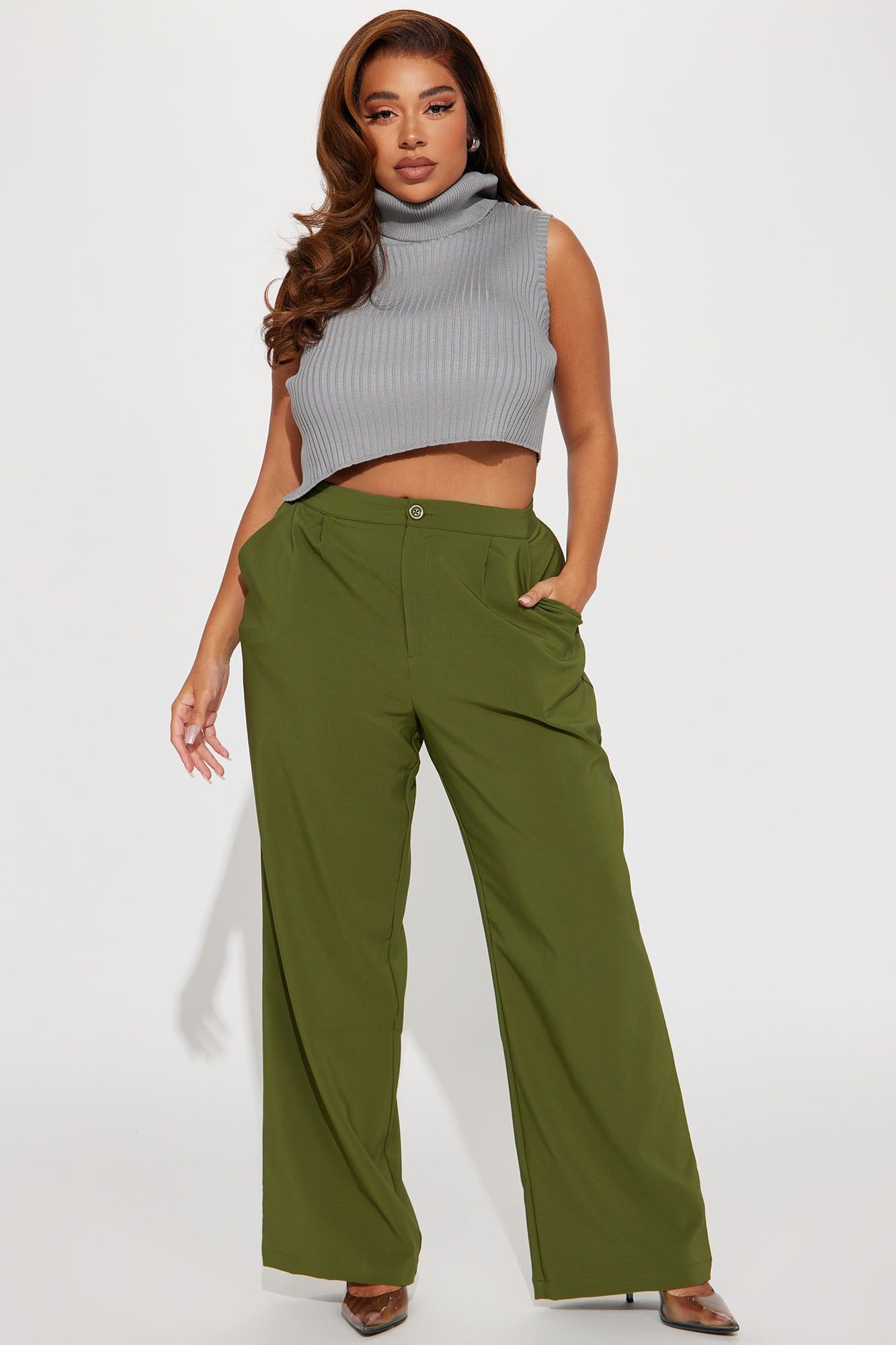 On The Go Trouser Pant - Olive sold by Fashion Nova product image thumbnail 4