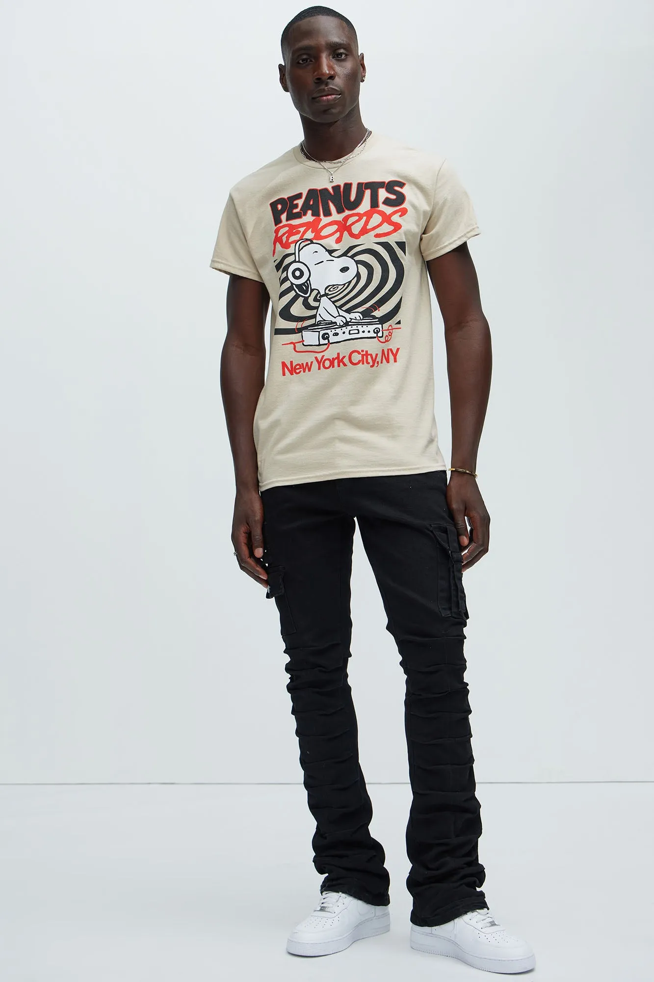 Peanuts Records NYC Short Sleeve Tee - Sand sold by Fashion Nova product image thumbnail 3