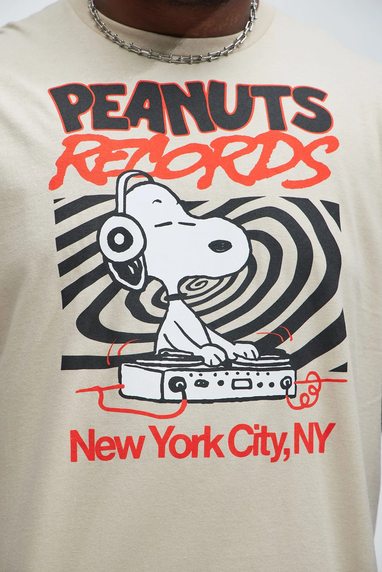 Peanuts Records NYC Short Sleeve Tee - Sand sold by Fashion Nova product image thumbnail 5