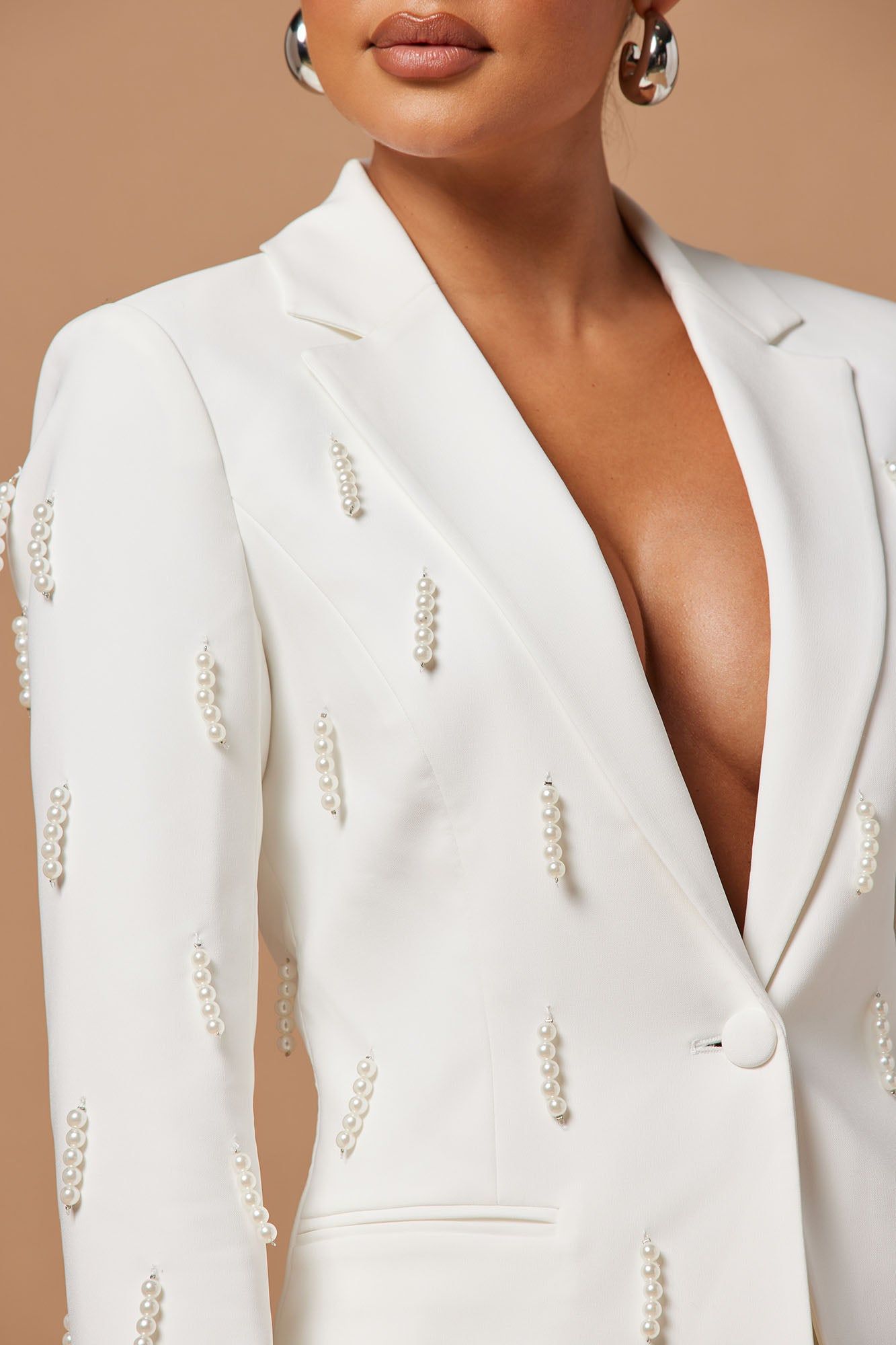 Bella Embellished Blazer - Ivory sold by Fashion Nova product image thumbnail 3