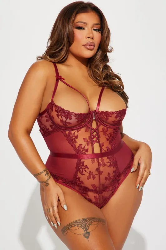 Infinity Love Lace Teddy - Red sold by Fashion Nova