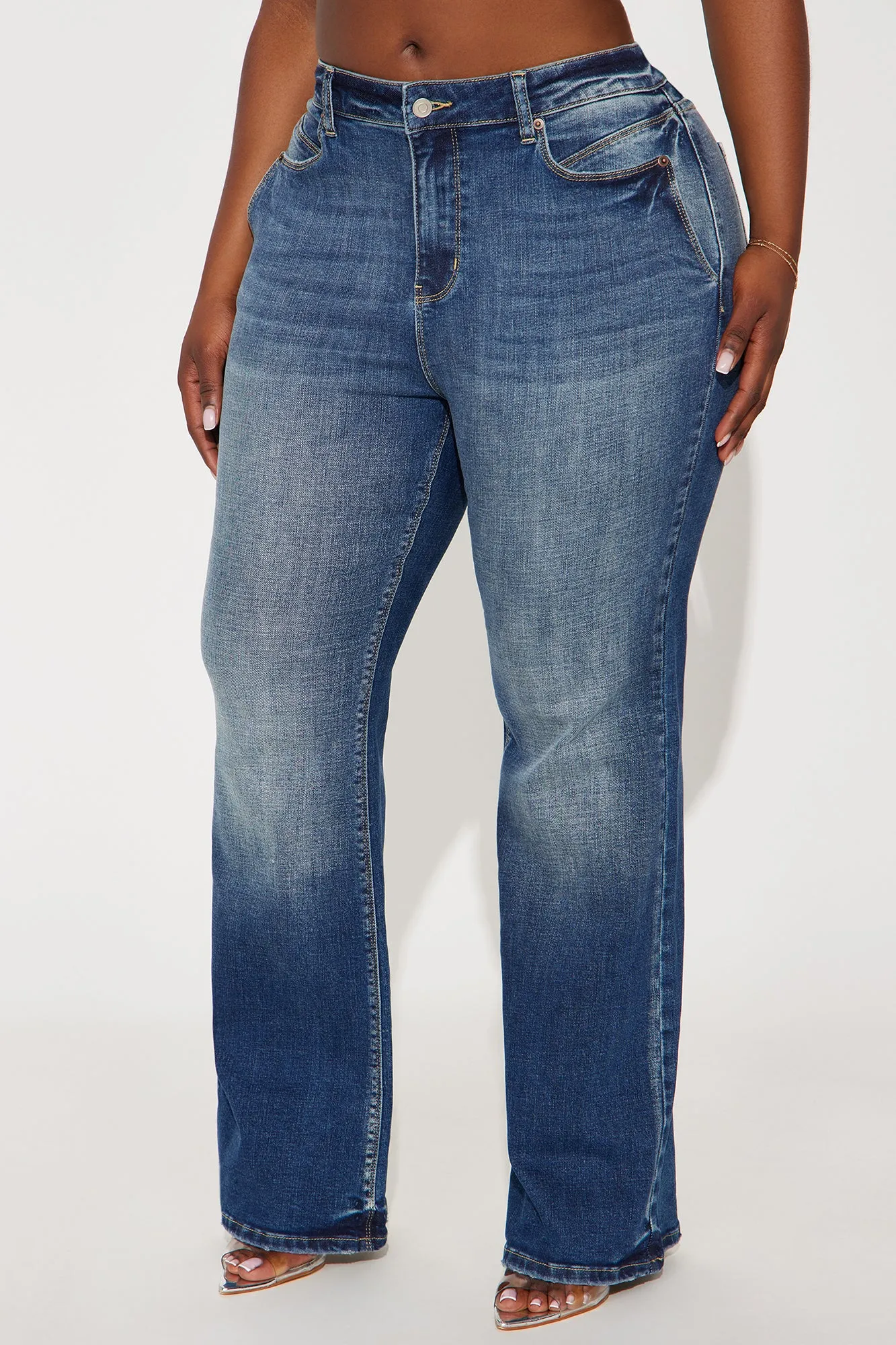 Highland Stretch Flare Jeans - Dark Wash sold by Fashion Nova product image thumbnail 5