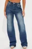 Highland Stretch Flare Jeans - Dark Wash sold by Fashion Nova