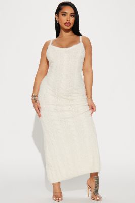 Wren Cozy Maxi Dress - Cream sold by Fashion Nova