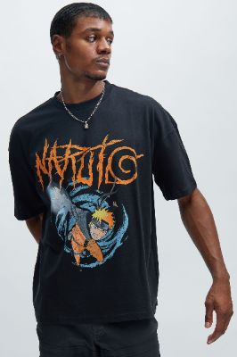 Naruto Rage Oversized Short Sleeve Tee - Black made by Fashion Nova