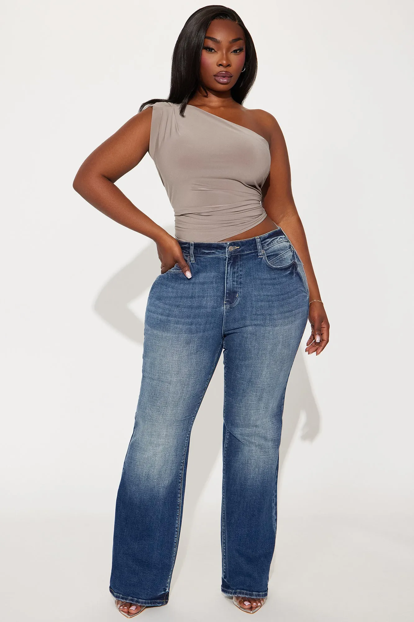 Highland Stretch Flare Jeans - Dark Wash sold by Fashion Nova product image thumbnail 4