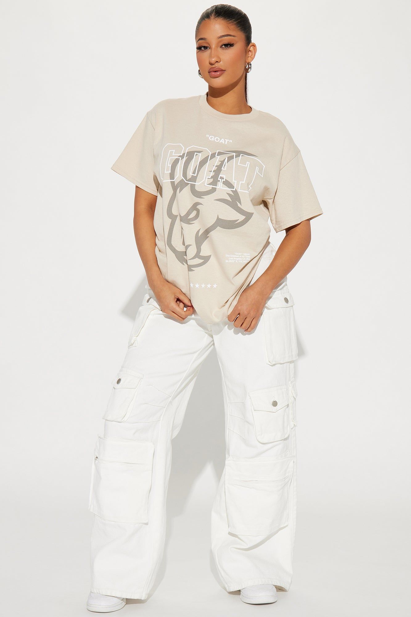 The GOAT Tshirt - Nude sold by Fashion Nova product image thumbnail 3