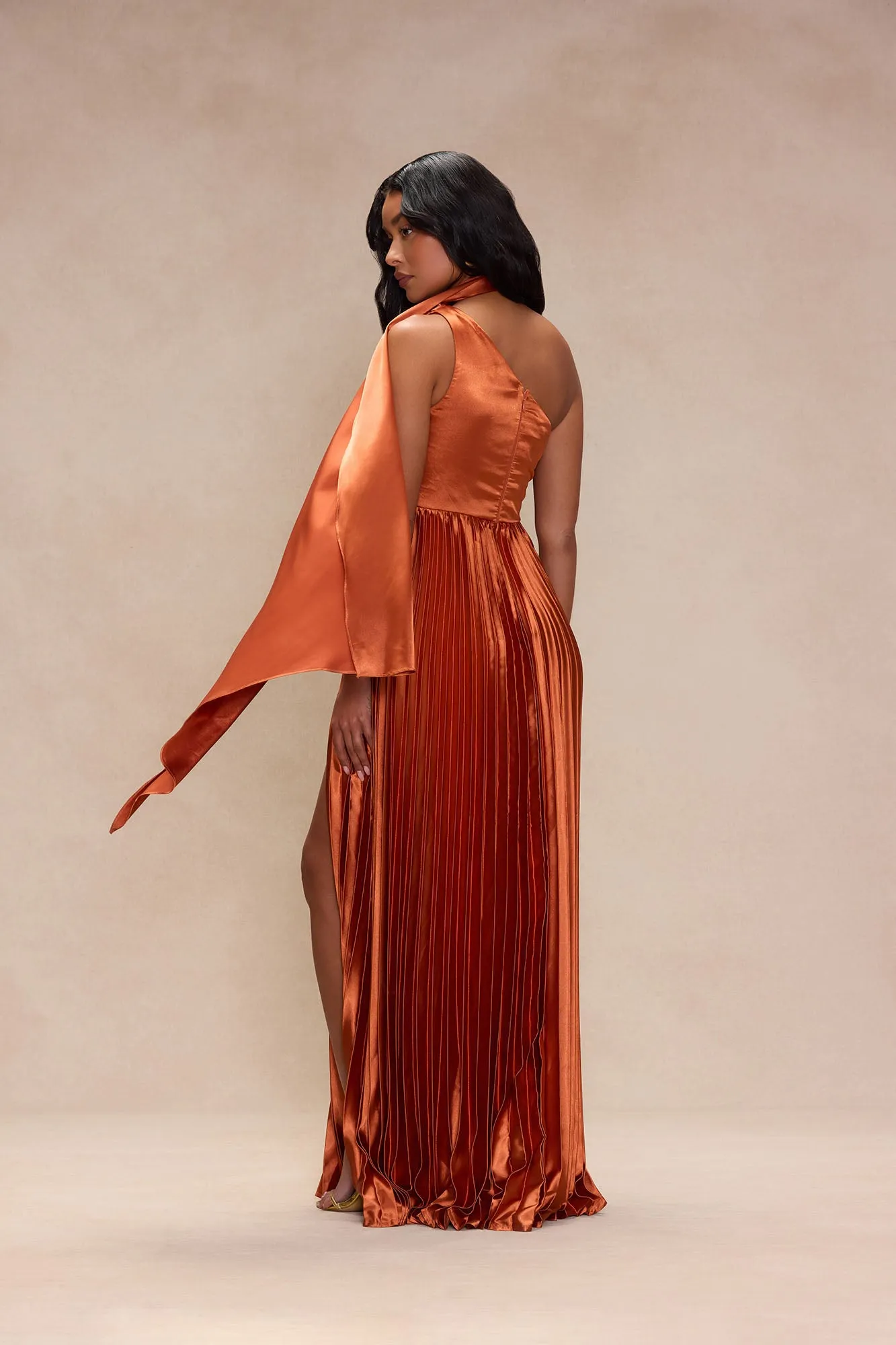 Unforgettable Night Satin Gown - Cognac sold by Fashion Nova product image thumbnail 4