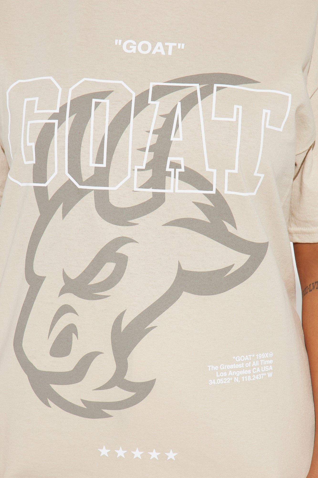 The GOAT Tshirt - Nude sold by Fashion Nova product image thumbnail 2