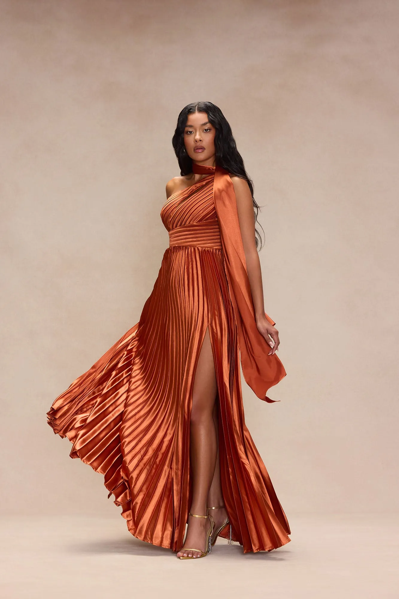 Unforgettable Night Satin Gown - Cognac sold by Fashion Nova product image thumbnail 2