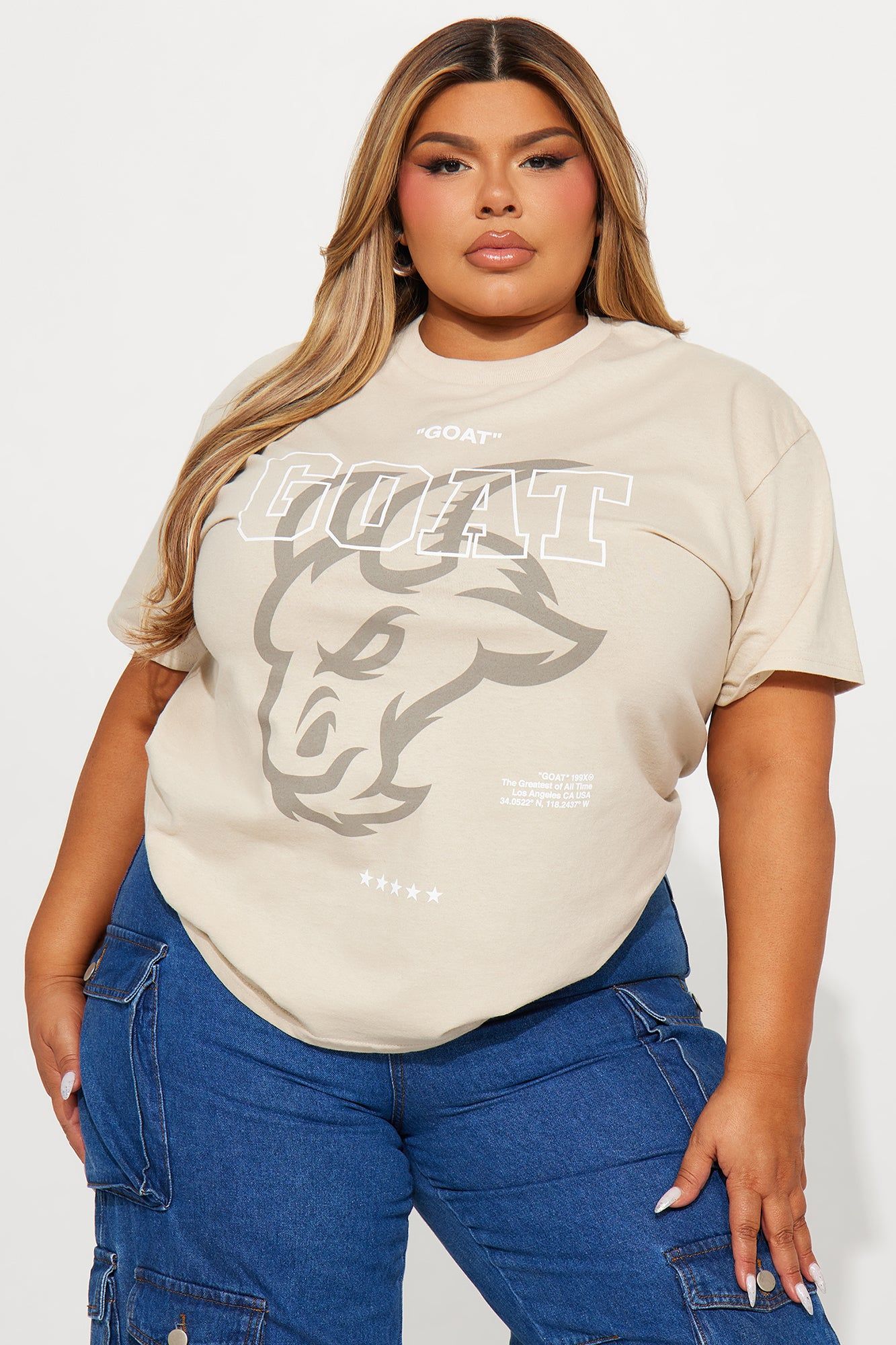 The GOAT Tshirt - Nude sold by Fashion Nova product image thumbnail 4