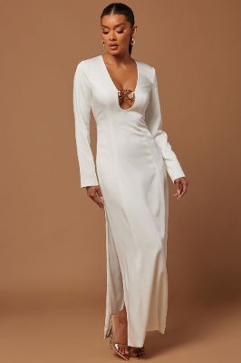 Roxanna Maxi Dress - White sold by Fashion Nova