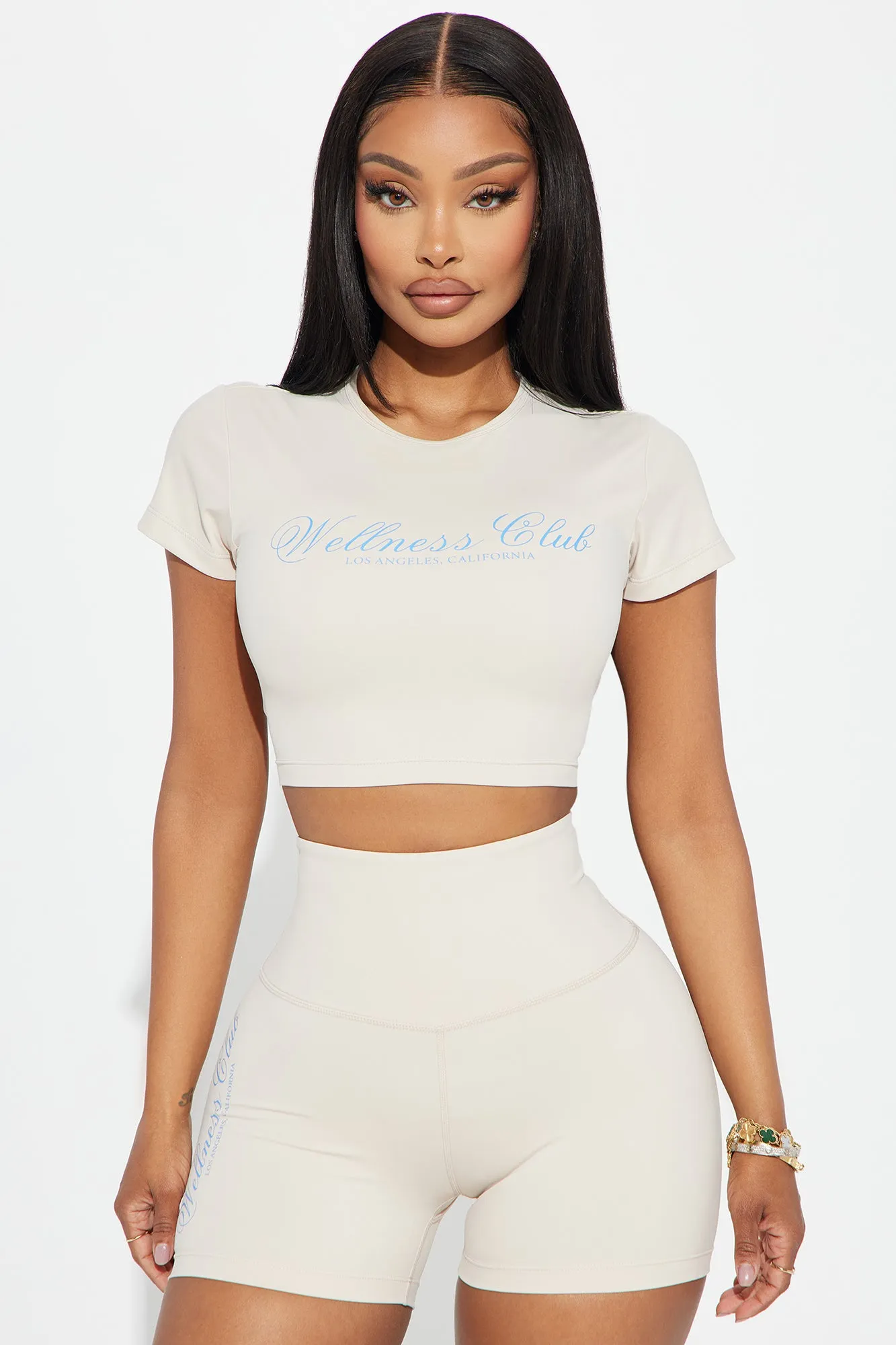 Wellness Club Active Top - Taupe sold by Fashion Nova