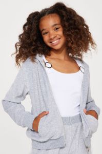 Mini Original Trendsetter II Velour Set - Heather Grey sold by Fashion Nova