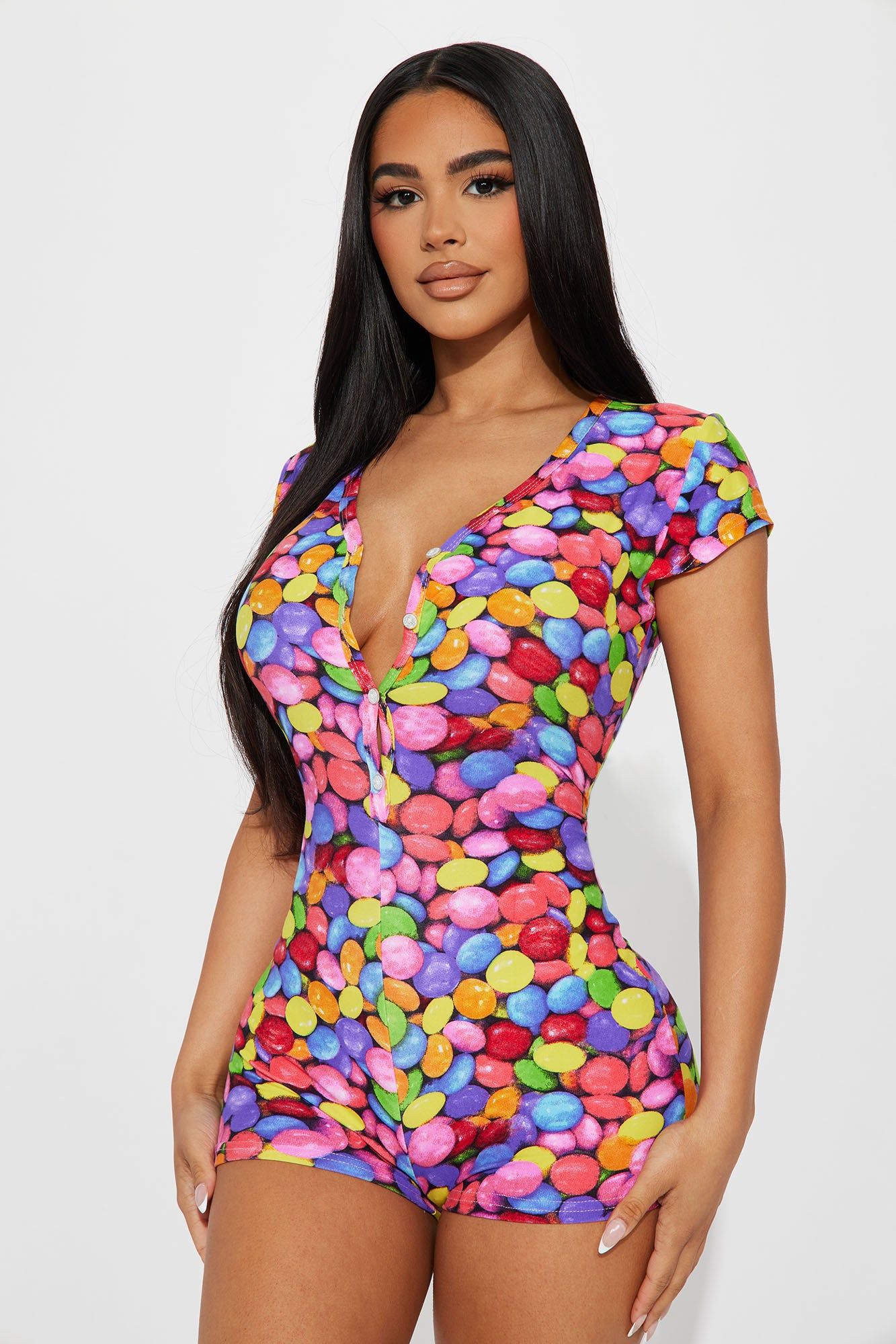 Sweet Dreams PJ Romper Onesie - Multi Color sold by Fashion Nova
