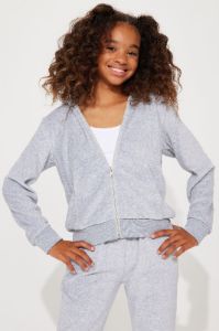 Mini Original Trendsetter II Velour Set - Heather Grey sold by Fashion Nova